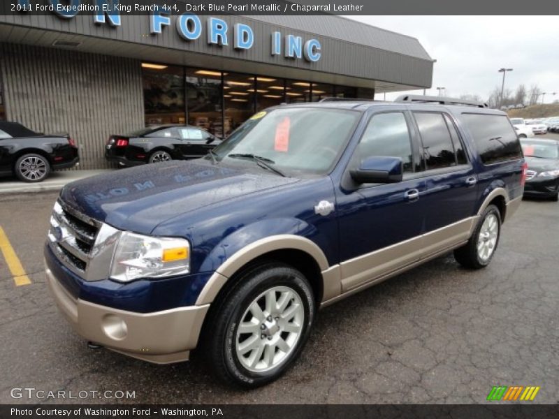 Dark Blue Pearl Metallic / Chaparral Leather 2011 Ford Expedition EL King Ranch 4x4