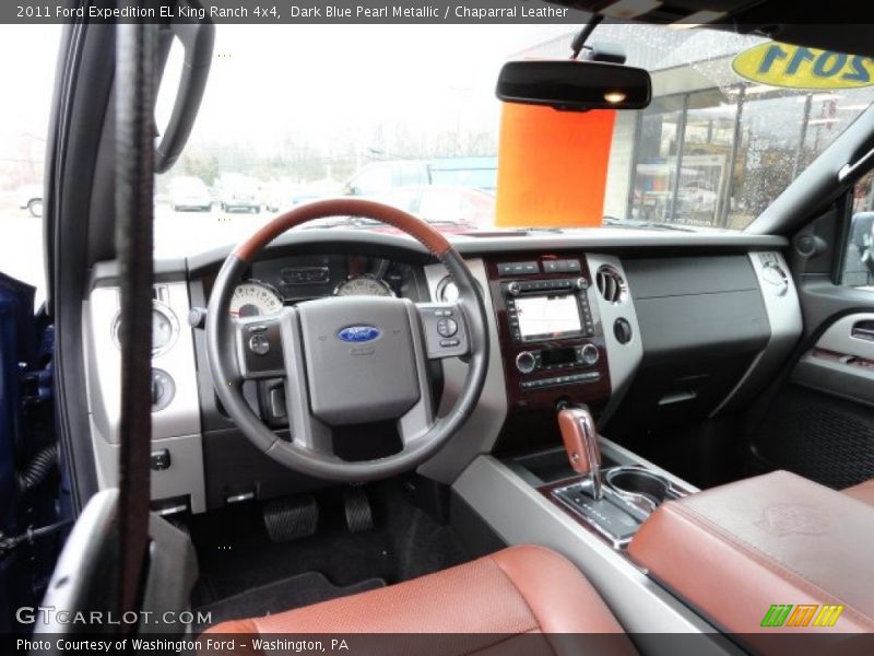 Dark Blue Pearl Metallic / Chaparral Leather 2011 Ford Expedition EL King Ranch 4x4