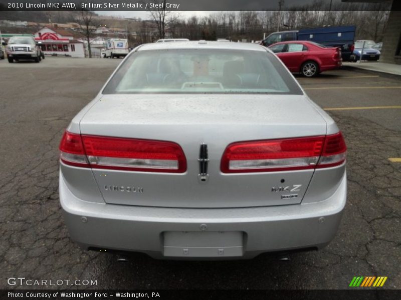 Brilliant Silver Metallic / Steel Gray 2010 Lincoln MKZ AWD