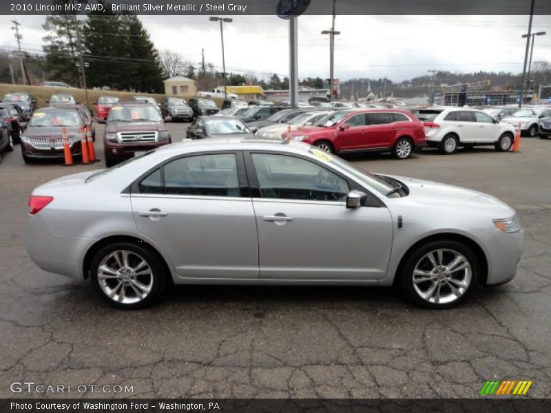 Brilliant Silver Metallic / Steel Gray 2010 Lincoln MKZ AWD