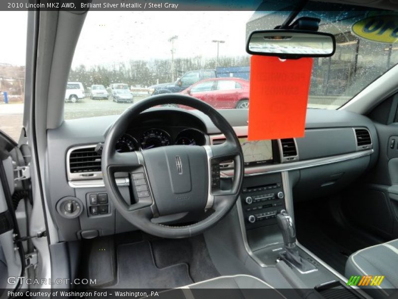 Brilliant Silver Metallic / Steel Gray 2010 Lincoln MKZ AWD