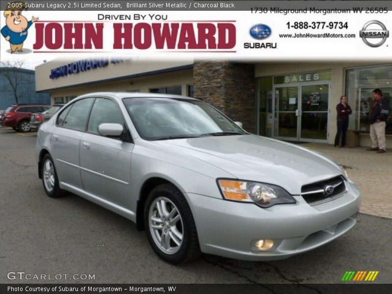 Brilliant Silver Metallic / Charcoal Black 2005 Subaru Legacy 2.5i Limited Sedan