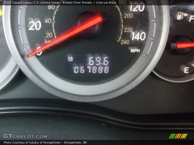 Brilliant Silver Metallic / Charcoal Black 2005 Subaru Legacy 2.5i Limited Sedan