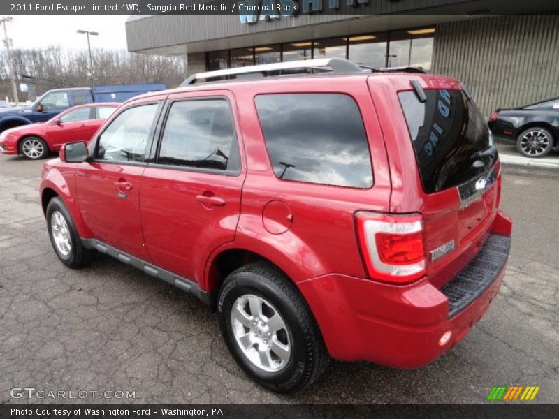 Sangria Red Metallic / Charcoal Black 2011 Ford Escape Limited 4WD