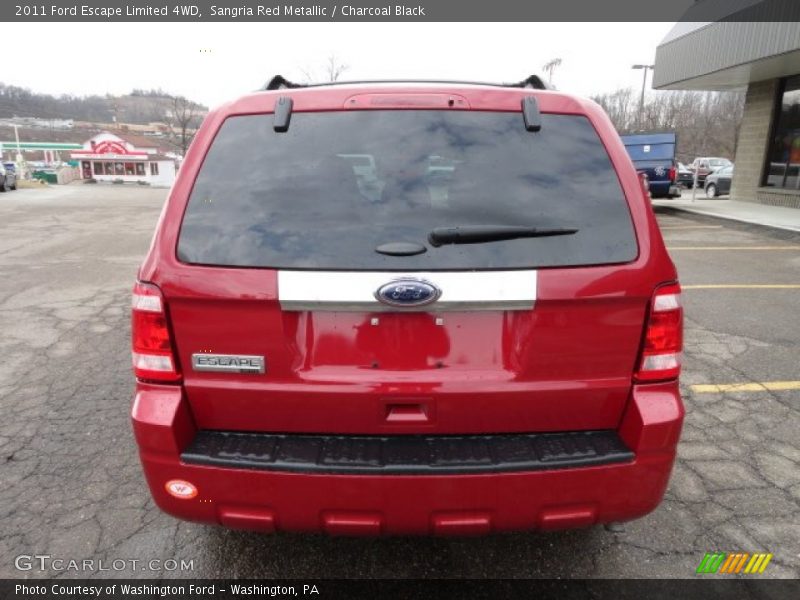 Sangria Red Metallic / Charcoal Black 2011 Ford Escape Limited 4WD