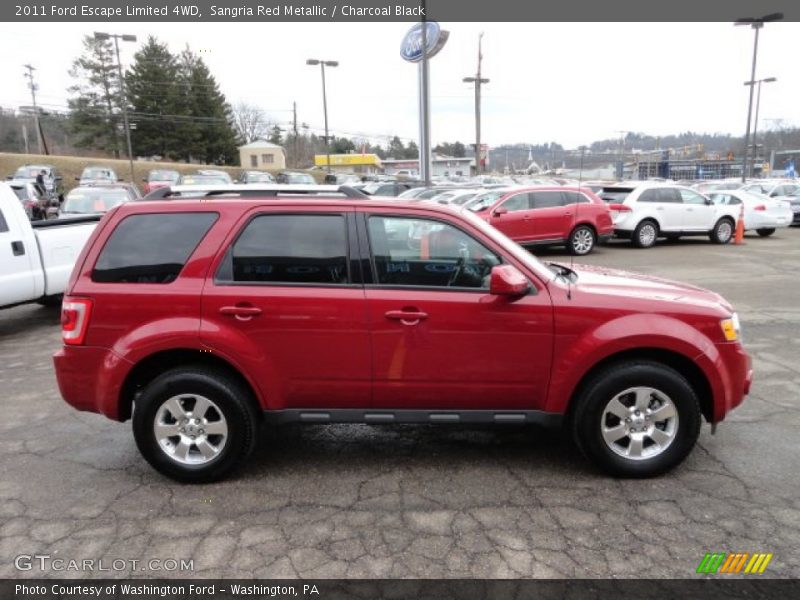 Sangria Red Metallic / Charcoal Black 2011 Ford Escape Limited 4WD