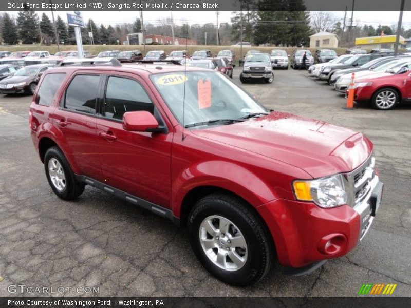 Sangria Red Metallic / Charcoal Black 2011 Ford Escape Limited 4WD