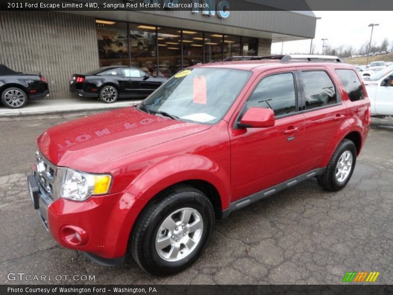 Sangria Red Metallic / Charcoal Black 2011 Ford Escape Limited 4WD