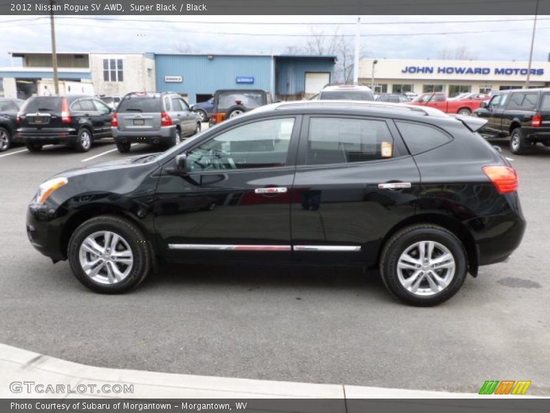 Super Black / Black 2012 Nissan Rogue SV AWD
