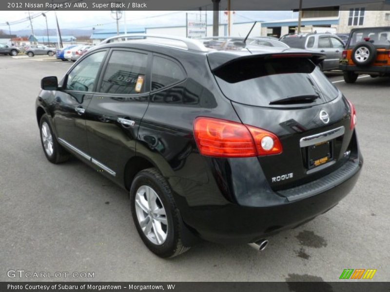 Super Black / Black 2012 Nissan Rogue SV AWD