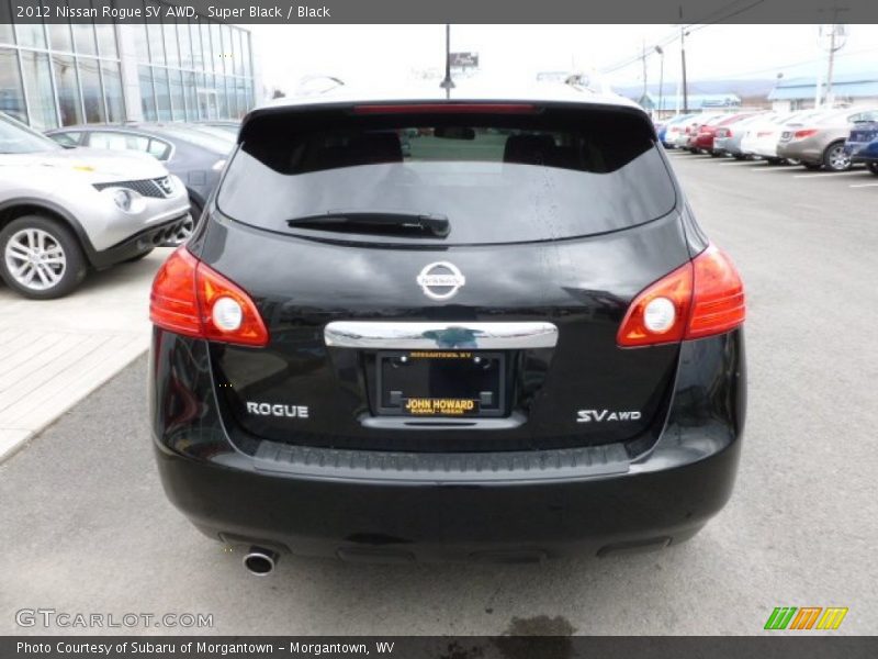 Super Black / Black 2012 Nissan Rogue SV AWD