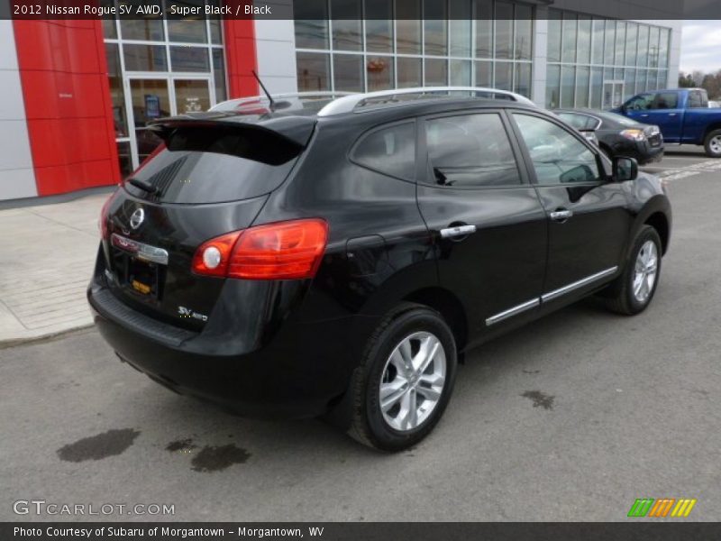 Super Black / Black 2012 Nissan Rogue SV AWD