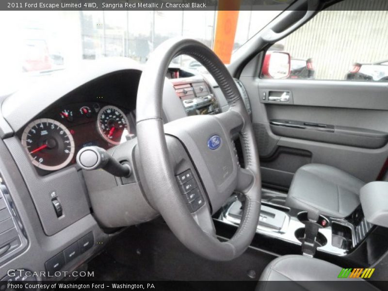 Sangria Red Metallic / Charcoal Black 2011 Ford Escape Limited 4WD