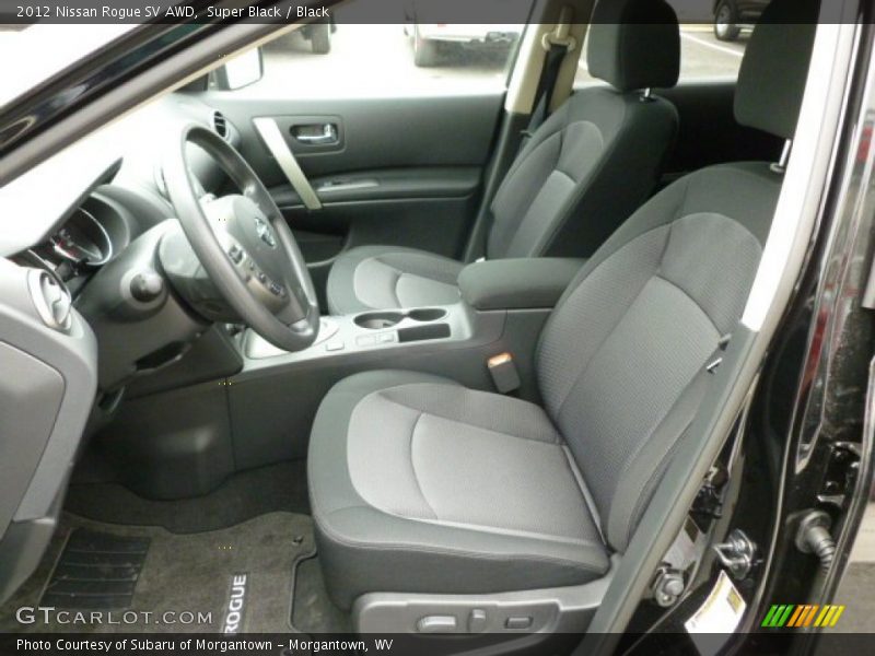 Front Seat of 2012 Rogue SV AWD