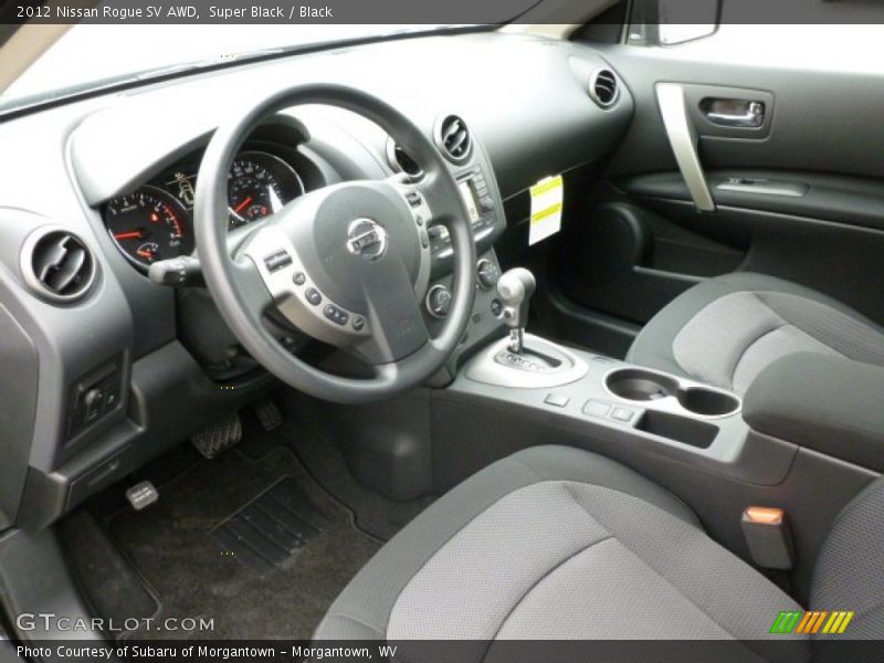 Super Black / Black 2012 Nissan Rogue SV AWD