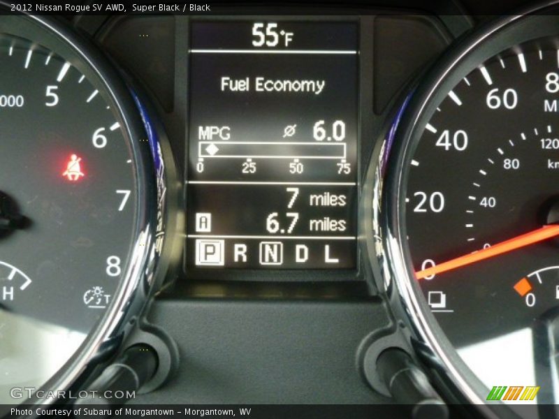 Super Black / Black 2012 Nissan Rogue SV AWD