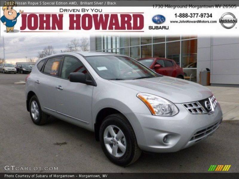 Brilliant Silver / Black 2012 Nissan Rogue S Special Edition AWD