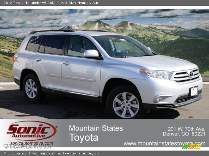 Classic Silver Metallic / Ash 2012 Toyota Highlander V6 4WD