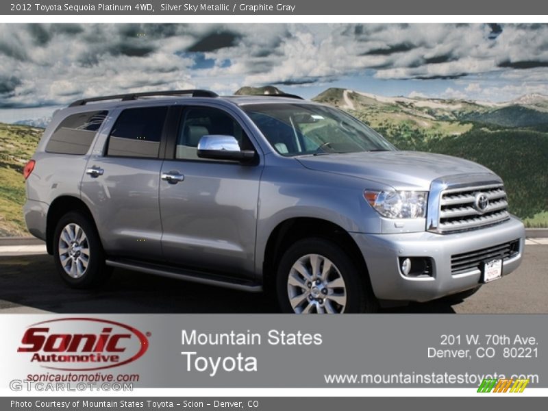 Silver Sky Metallic / Graphite Gray 2012 Toyota Sequoia Platinum 4WD