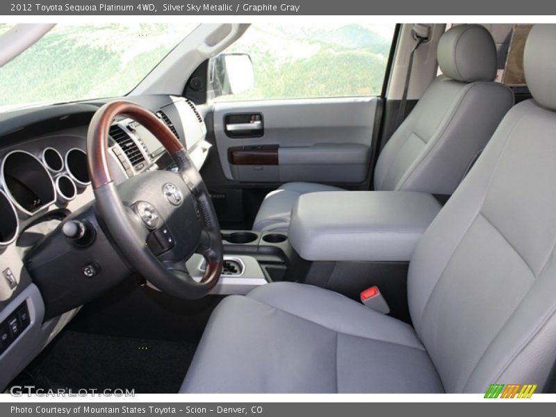 Silver Sky Metallic / Graphite Gray 2012 Toyota Sequoia Platinum 4WD