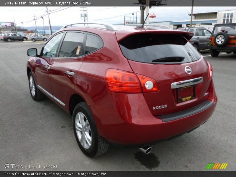Cayenne Red / Gray 2012 Nissan Rogue SV AWD