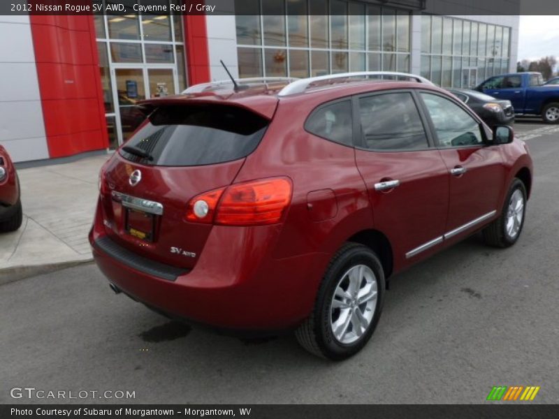 Cayenne Red / Gray 2012 Nissan Rogue SV AWD