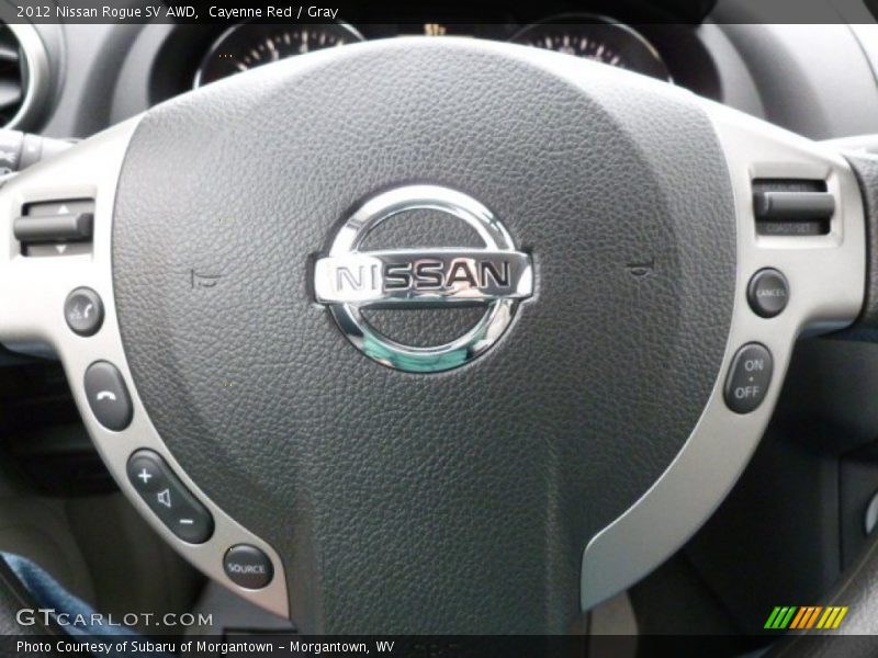 Cayenne Red / Gray 2012 Nissan Rogue SV AWD