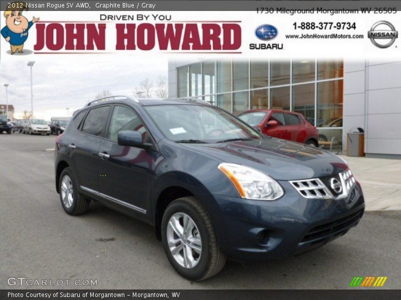 Graphite Blue / Gray 2012 Nissan Rogue SV AWD