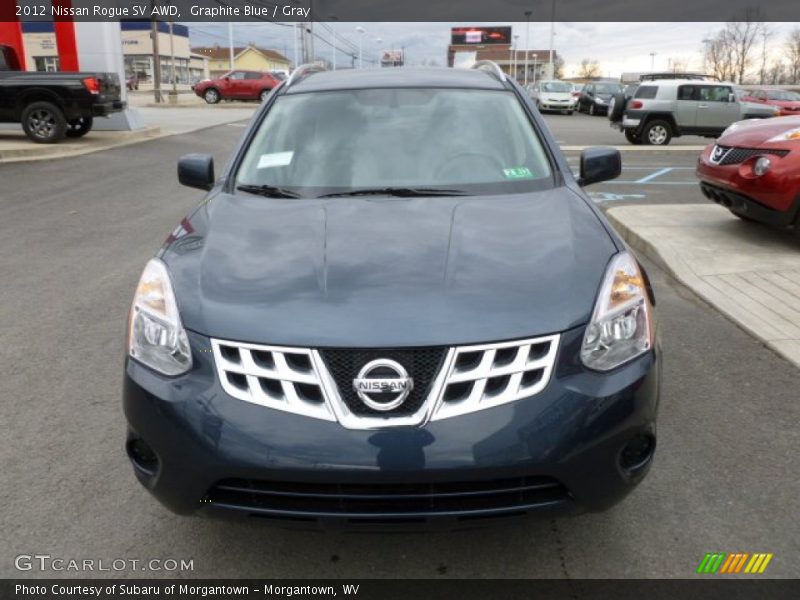 Graphite Blue / Gray 2012 Nissan Rogue SV AWD