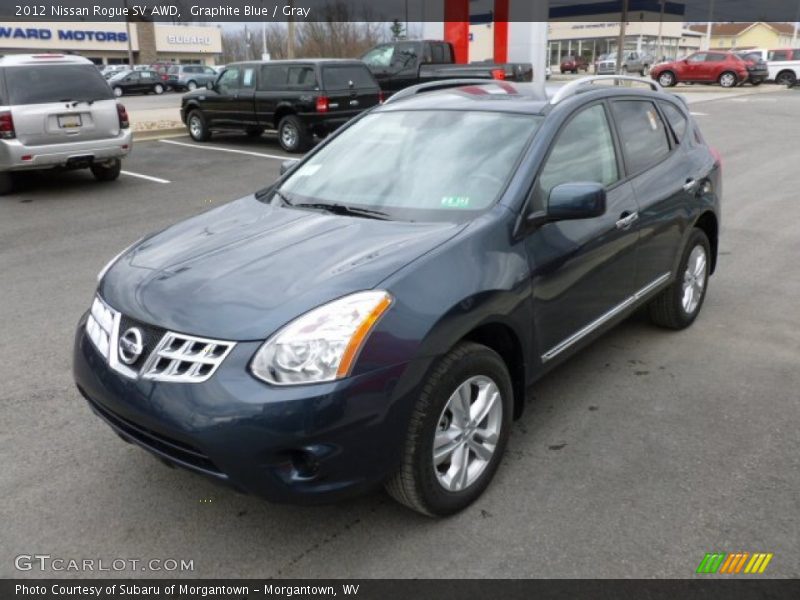 Graphite Blue / Gray 2012 Nissan Rogue SV AWD