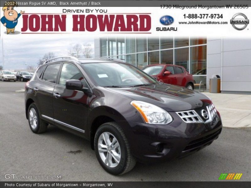 Black Amethyst / Black 2012 Nissan Rogue SV AWD