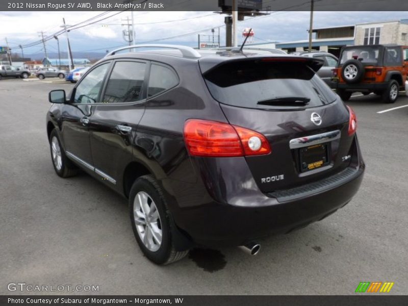 Black Amethyst / Black 2012 Nissan Rogue SV AWD