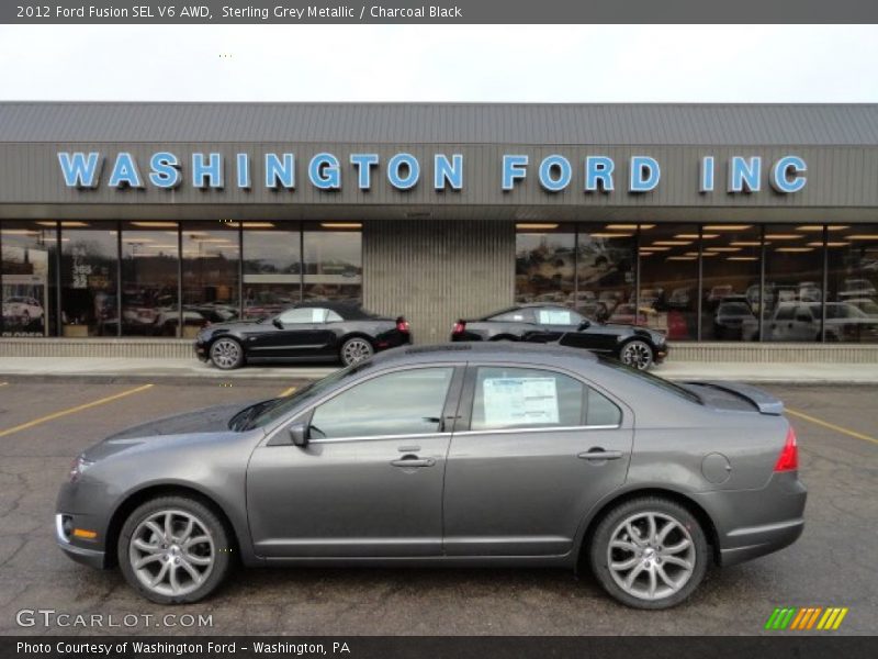 Sterling Grey Metallic / Charcoal Black 2012 Ford Fusion SEL V6 AWD