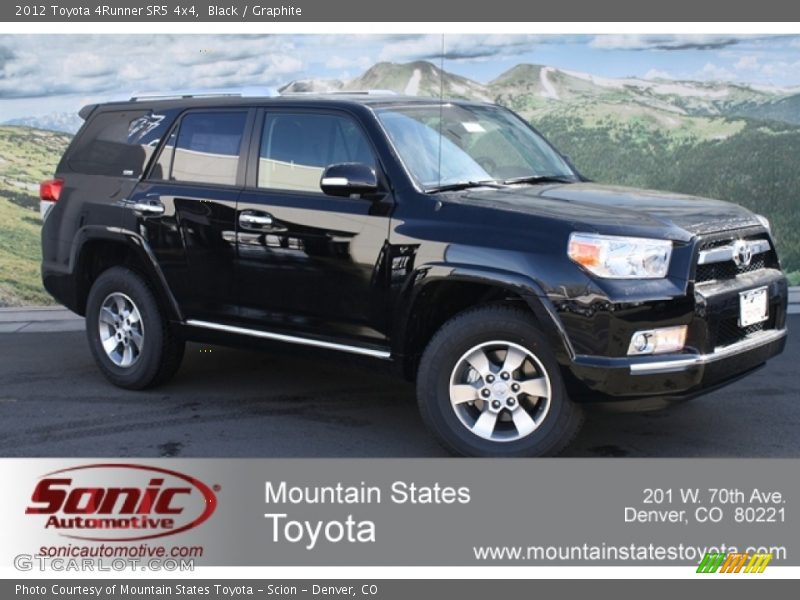 Black / Graphite 2012 Toyota 4Runner SR5 4x4