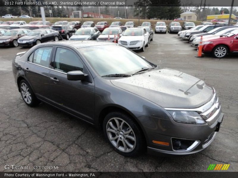 Sterling Grey Metallic / Charcoal Black 2012 Ford Fusion SEL V6 AWD