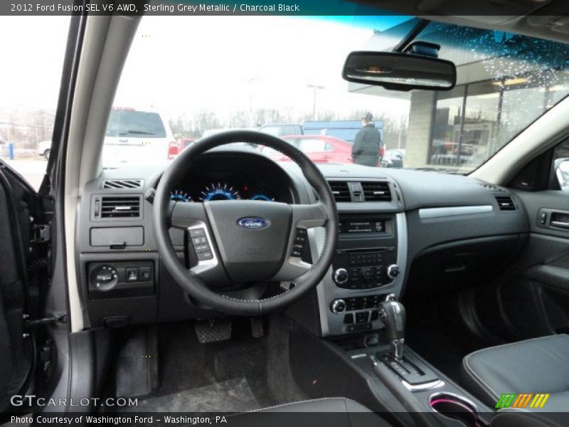 Sterling Grey Metallic / Charcoal Black 2012 Ford Fusion SEL V6 AWD