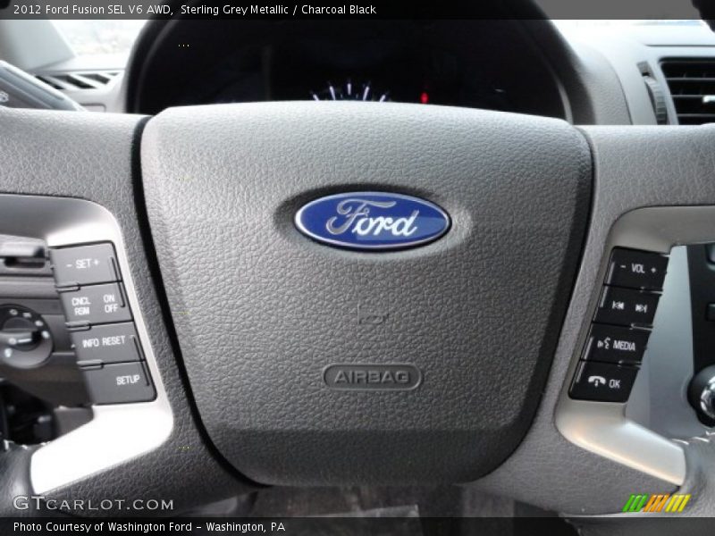 Sterling Grey Metallic / Charcoal Black 2012 Ford Fusion SEL V6 AWD