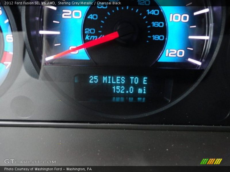 Sterling Grey Metallic / Charcoal Black 2012 Ford Fusion SEL V6 AWD
