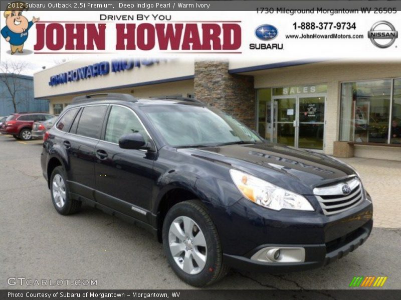 Deep Indigo Pearl / Warm Ivory 2012 Subaru Outback 2.5i Premium