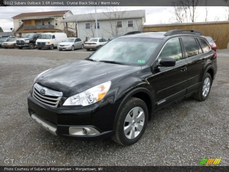 Crystal Black Silica / Warm Ivory 2012 Subaru Outback 3.6R Limited