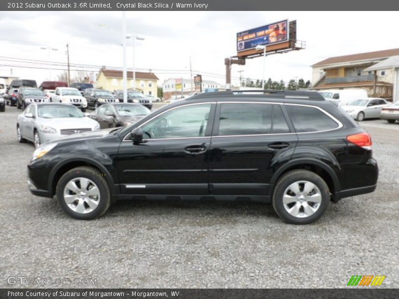 Crystal Black Silica / Warm Ivory 2012 Subaru Outback 3.6R Limited