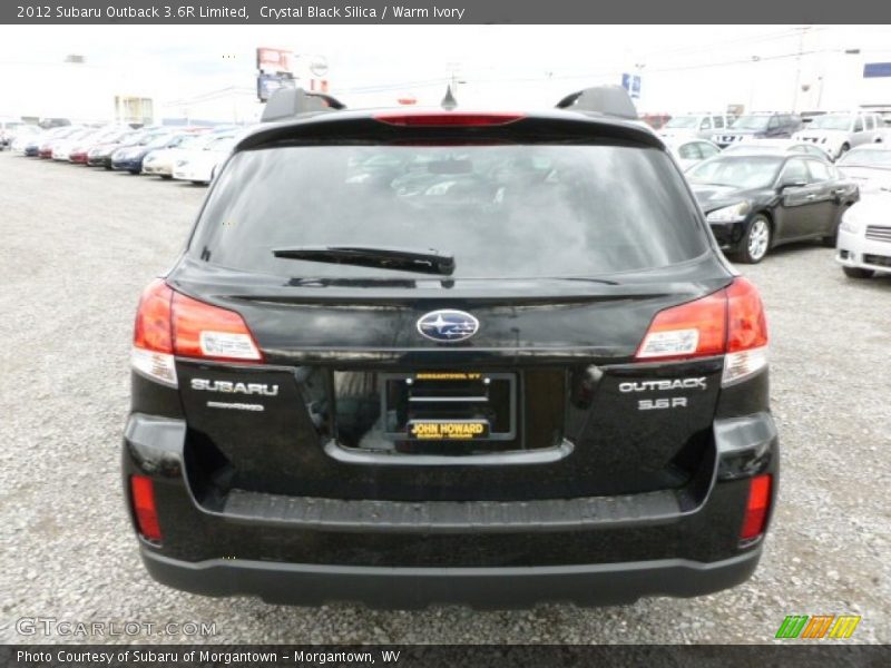Crystal Black Silica / Warm Ivory 2012 Subaru Outback 3.6R Limited