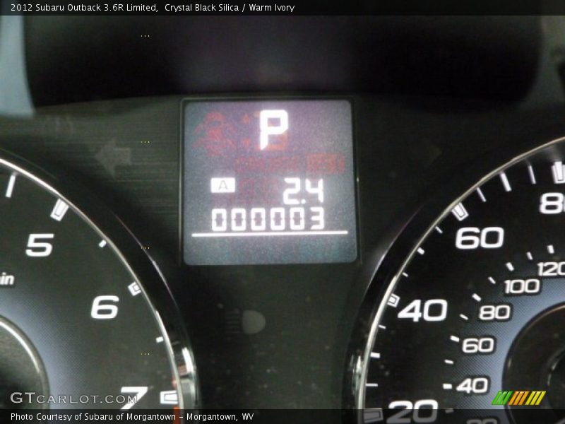 Crystal Black Silica / Warm Ivory 2012 Subaru Outback 3.6R Limited