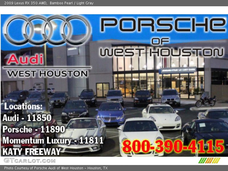 Bamboo Pearl / Light Gray 2009 Lexus RX 350 AWD