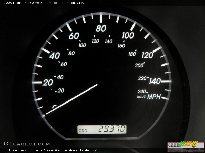 Bamboo Pearl / Light Gray 2009 Lexus RX 350 AWD