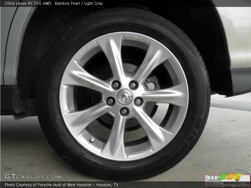 Bamboo Pearl / Light Gray 2009 Lexus RX 350 AWD