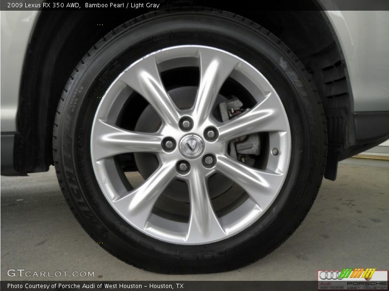 Bamboo Pearl / Light Gray 2009 Lexus RX 350 AWD
