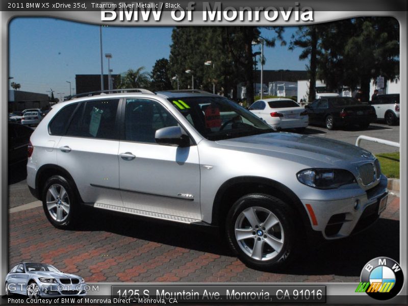 Titanium Silver Metallic / Black 2011 BMW X5 xDrive 35d
