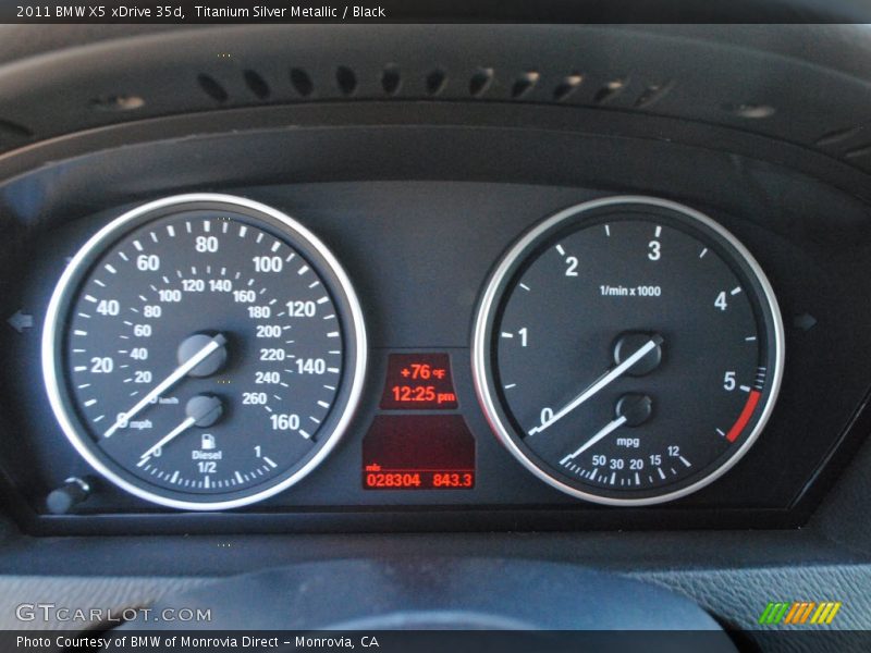 Titanium Silver Metallic / Black 2011 BMW X5 xDrive 35d