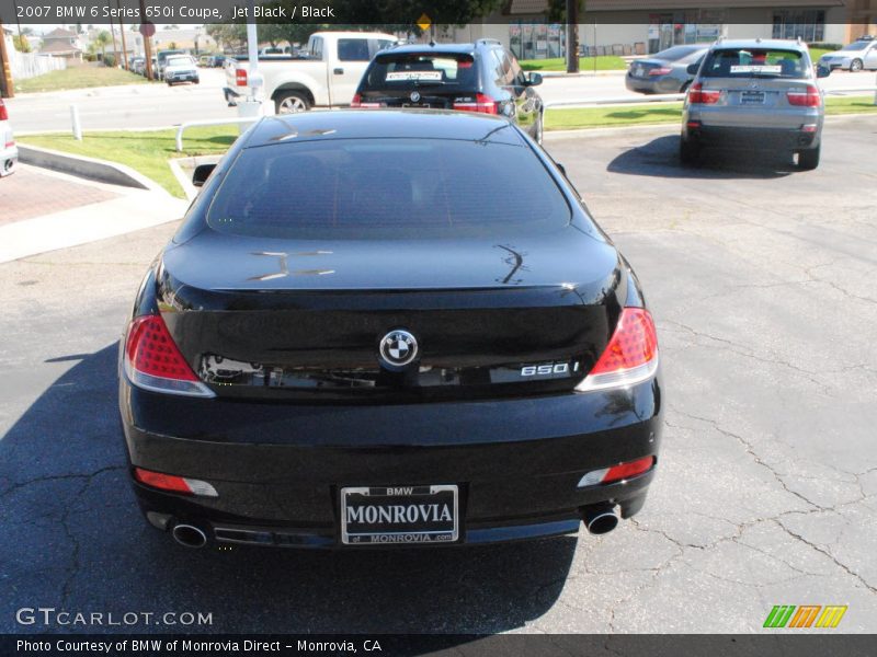 Jet Black / Black 2007 BMW 6 Series 650i Coupe